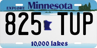 MN license plate 825TUP