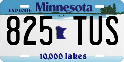 MN license plate 825TUS