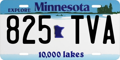 MN license plate 825TVA