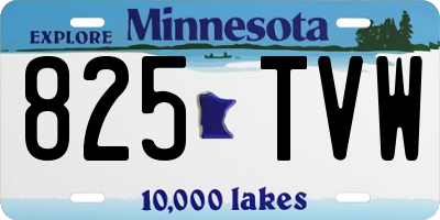 MN license plate 825TVW