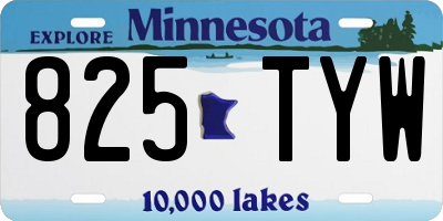 MN license plate 825TYW