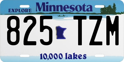 MN license plate 825TZM