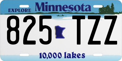 MN license plate 825TZZ