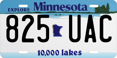 MN license plate 825UAC
