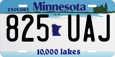 MN license plate 825UAJ