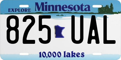 MN license plate 825UAL