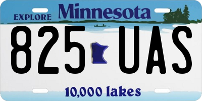 MN license plate 825UAS