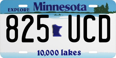 MN license plate 825UCD