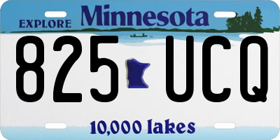 MN license plate 825UCQ