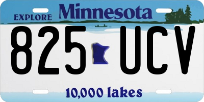 MN license plate 825UCV