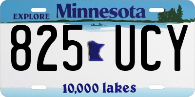 MN license plate 825UCY