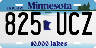 MN license plate 825UCZ