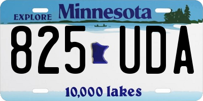 MN license plate 825UDA