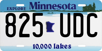 MN license plate 825UDC