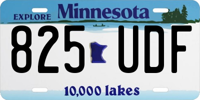 MN license plate 825UDF