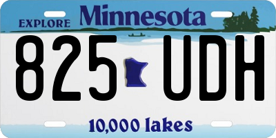 MN license plate 825UDH