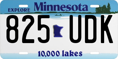 MN license plate 825UDK