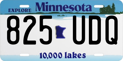MN license plate 825UDQ