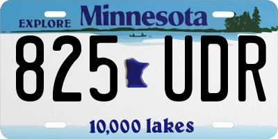 MN license plate 825UDR