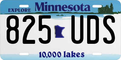 MN license plate 825UDS