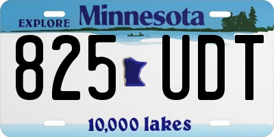 MN license plate 825UDT