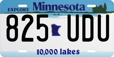 MN license plate 825UDU