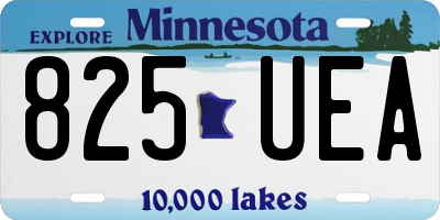 MN license plate 825UEA