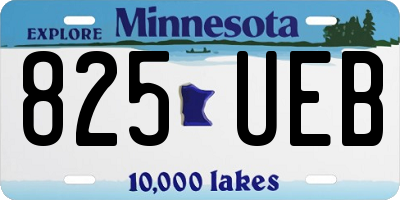 MN license plate 825UEB