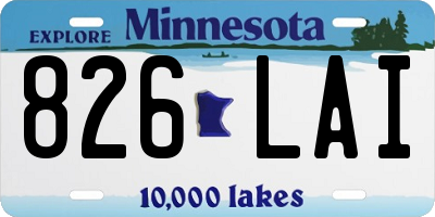 MN license plate 826LAI