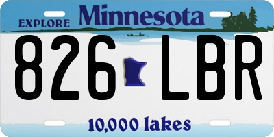 MN license plate 826LBR