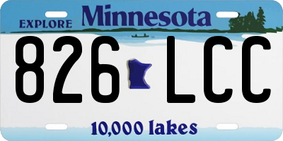 MN license plate 826LCC