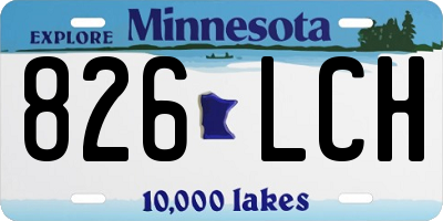 MN license plate 826LCH