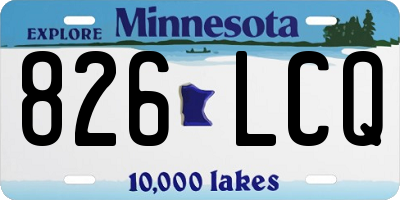 MN license plate 826LCQ