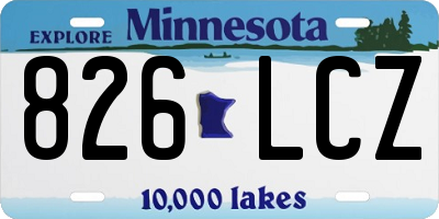 MN license plate 826LCZ