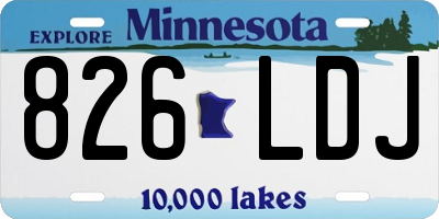 MN license plate 826LDJ
