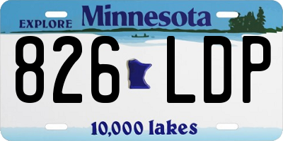 MN license plate 826LDP