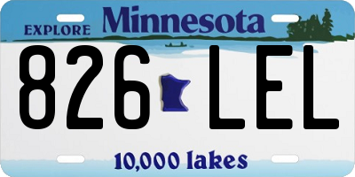 MN license plate 826LEL