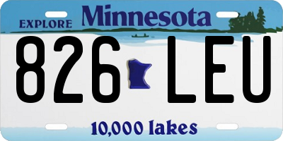 MN license plate 826LEU