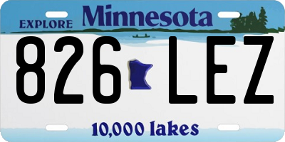 MN license plate 826LEZ