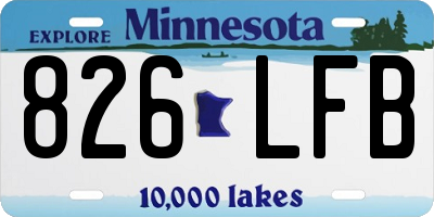 MN license plate 826LFB