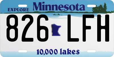 MN license plate 826LFH