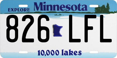 MN license plate 826LFL