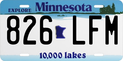 MN license plate 826LFM