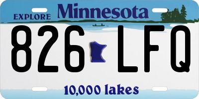 MN license plate 826LFQ