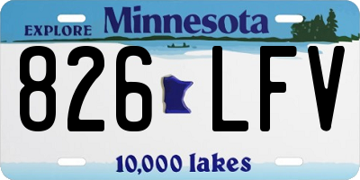 MN license plate 826LFV