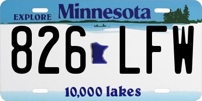 MN license plate 826LFW