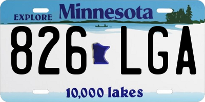 MN license plate 826LGA