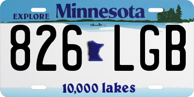 MN license plate 826LGB