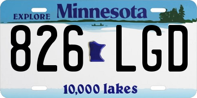 MN license plate 826LGD