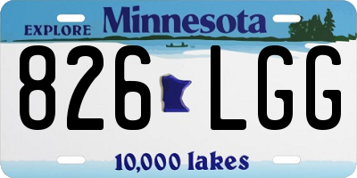 MN license plate 826LGG